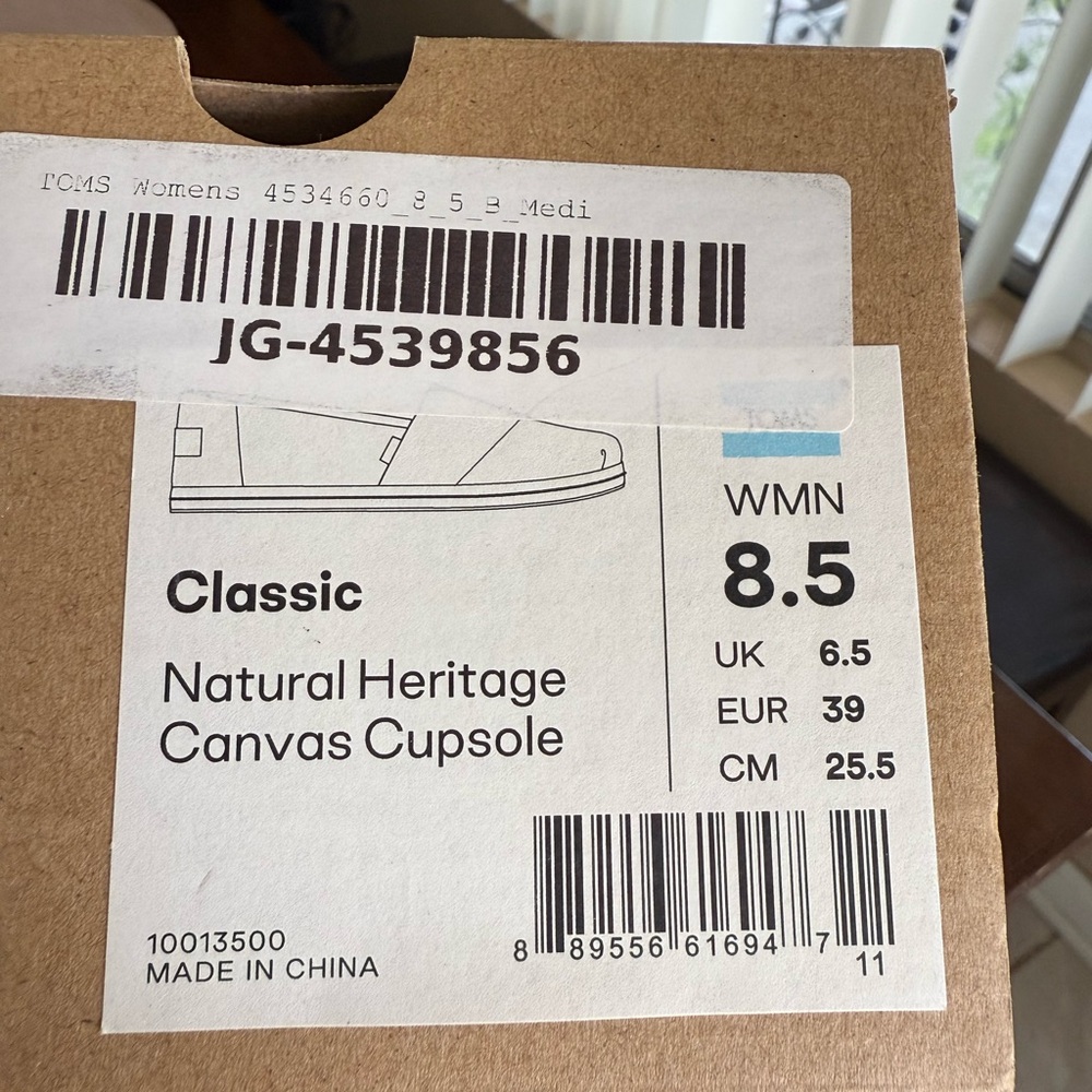 NWT TOMS Nautural Heritage Canvas Cupsole - Picture 5 of 6
